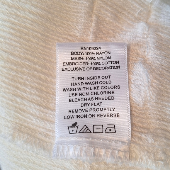 Indigo soul white embroidery lace dress sz 2XL *M1 - Picture 2 of 5